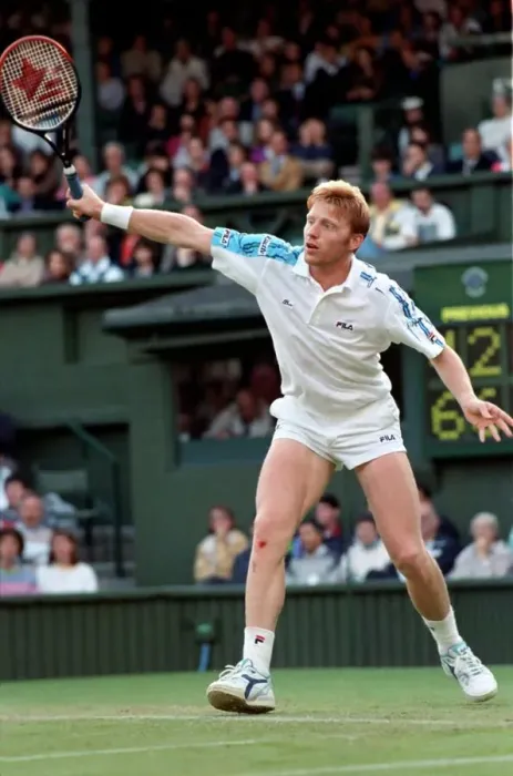 Framed Print : Wimbledon Tennis Championships. Boris Becker in action. June 1991 91-4117-212 Framed Print : Wimbledon Tennis Championships. Boris Becker in action. June 1991 91-4117-212