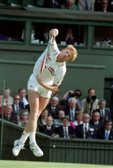 Framed Print : Wimbledon Tennis Championships. Boris Becker in action. June 1991 91-4117-185 Framed Print : Wimbledon Tennis Championships. Boris Becker in action. June 1991 91-4117-185