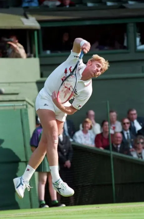 Framed Print : Wimbledon Tennis Championships. Boris Becker in action. June 1991 91-4117-182