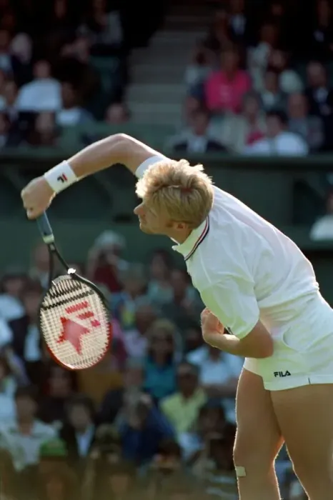 Framed Print : Wimbledon Tennis Championships. Boris Becker in action. June 1991 91-4117-180