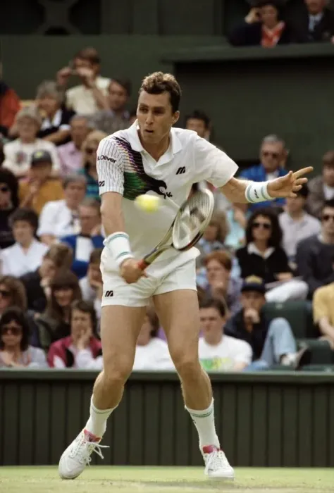 Framed Print : Wimbledon Tennis Championships. Ivan Lendl in action. June 1991 91-4117-127 Framed Print : Wimbledon Tennis Championships. Ivan Lendl in action. June 1991 91-4117-127
