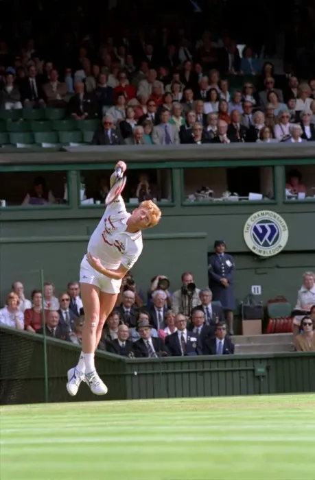 Framed Print : Wimbledon Tennis Championships. Boris Becker in action. June 1991 91-4117-251 Framed Print : Wimbledon Tennis Championships. Boris Becker in action. June 1991 91-4117-251