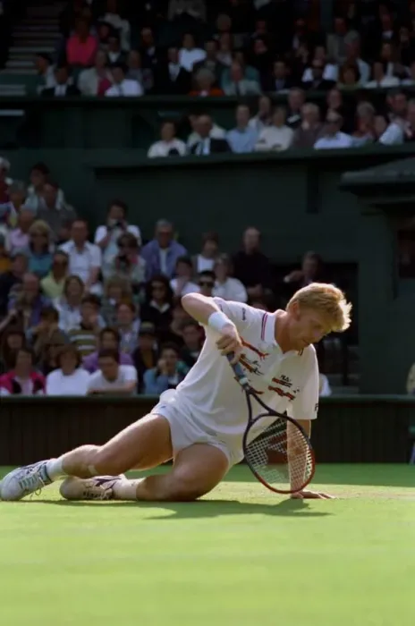 Framed Print : Wimbledon Tennis Championships. Boris Becker in action. June 1991 91-4117-237 Framed Print : Wimbledon Tennis Championships. Boris Becker in action. June 1991 91-4117-237