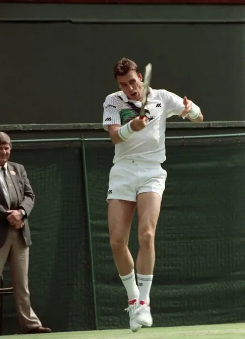 Framed Print : Wimbledon Tennis Championships. Ivan Lendl in action. June 1991 91-4117-141
