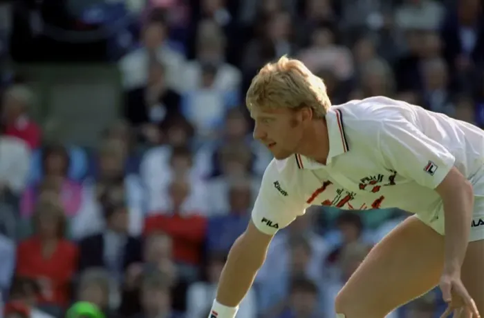 Framed Print : Wimbledon Tennis Championships. Boris Becker in action. June 1991 91-4117-179 Framed Print : Wimbledon Tennis Championships. Boris Becker in action. June 1991 91-4117-179