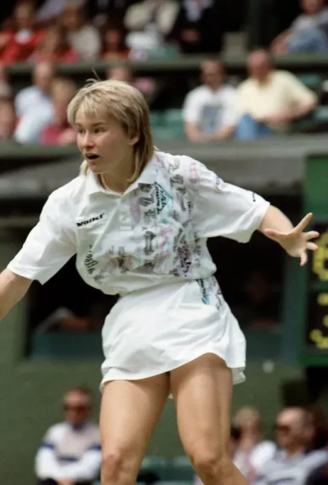 Framed Print : Wimbledon Tennis Championships. Jana Novotna in action. June 1991 91-4117-012