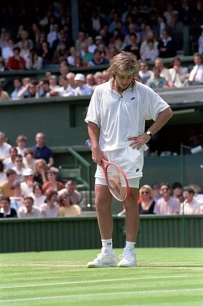 Wimbledon Tennis Championships. Andre Agassi in action. June 1991 91-4117-050