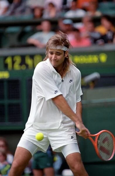 Wimbledon Tennis Championships. Andre Agassi in action. June 1991 91-4117-074