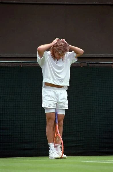 Wimbledon Tennis Championships. Andre Agassi in action. June 1991 91-4117-041
