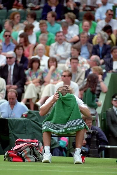 Wimbledon Tennis Championships. Andre Agassi in action. June 1991 91-4117-032