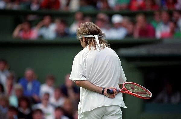 Wimbledon Tennis Championships. Andre Agassi in action. June 1991 91-4117-028