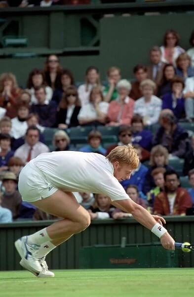 Wimbledon Tennis Championships. Boris Becker in action. June 1991 91-4117-173
