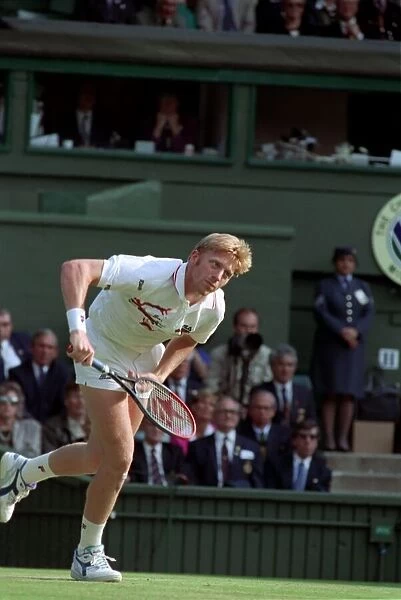 Wimbledon Tennis Championships. Boris Becker in action. June 1991 91-4117-184