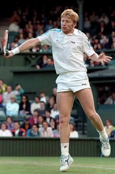 Wimbledon Tennis Championships. Boris Becker in action. June 1991 91-4117-230