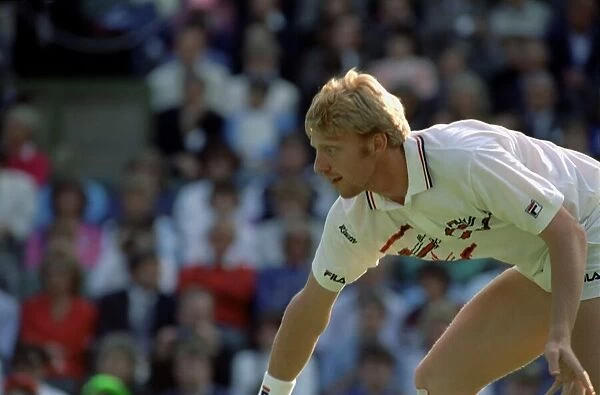 Wimbledon Tennis Championships. Boris Becker in action. June 1991 91-4117-179