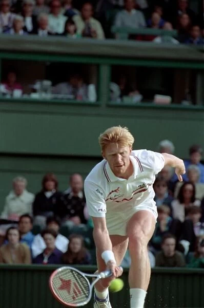 Wimbledon Tennis Championships. Boris Becker in action. June 1991 91-4117-183