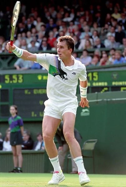 Wimbledon Tennis Championships. Ivan Lendl in action. June 1991 91-4117-145