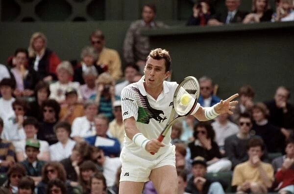 Wimbledon Tennis Championships. Ivan Lendl in action. June 1991 91-4117-129