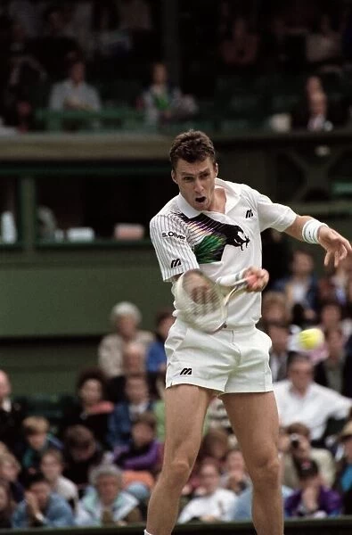 Wimbledon Tennis Championships. Ivan Lendl in action. June 1991 91-4117-119