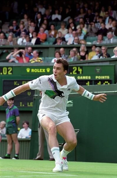 Wimbledon Tennis Championships. Ivan Lendl in action. June 1991 91-4117-165