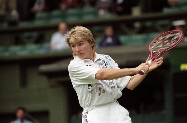 Wimbledon Tennis Championships. Jana Novotna in action. June 1991 91-4117-008
