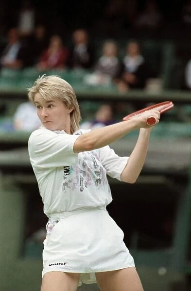 Wimbledon Tennis Championships. Jana Novotna in action. June 1991 91-4117-002