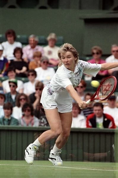 Wimbledon Tennis Championships. Jana Novotna in action. June 1991 91-4117-021