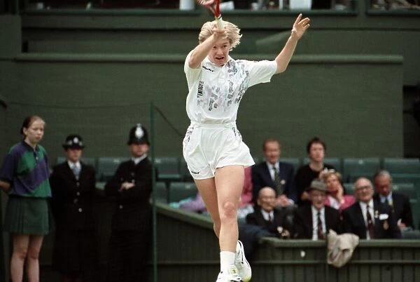 Wimbledon Tennis Championships. Jana Novotna in action. June 1991 91-4117-001