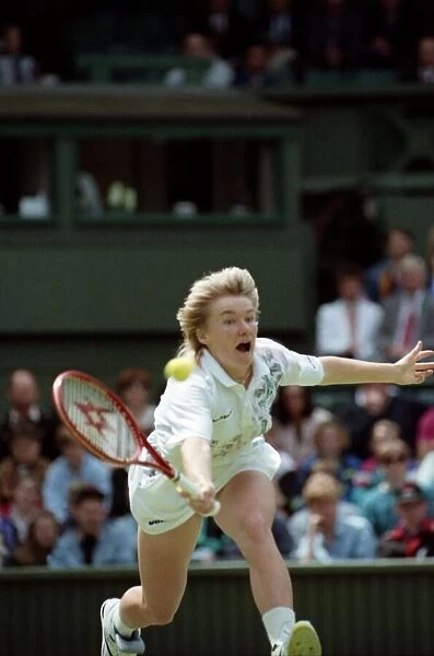 Wimbledon Tennis Championships. Jana Novotna in action. June 1991 91-4117-019