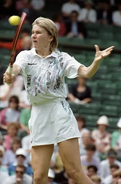 Wimbledon Tennis Championships. Jana Novotna in action. June 1991 91-4117-013