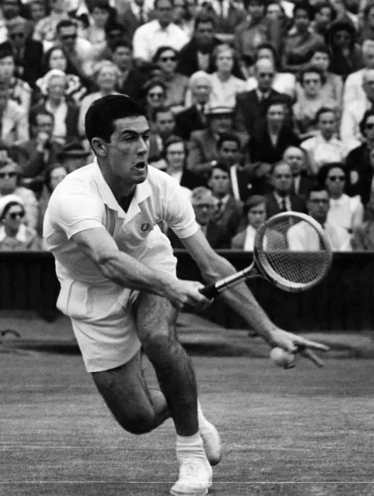 Framed Print : Wimbledon Tennis championships: Ken Rosewali (Australia) in play when beating S Framed Print : Wimbledon Tennis championships: Ken Rosewali (Australia) in play when beating S