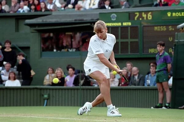 Wimbledon Tennis Championships. Steffi Graf in action. June 1991 91-4117-223