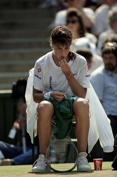 Wimbledon Tennis. Gabriella Sabatini v. Jennifer Capriati. July 1991 91-4261-015