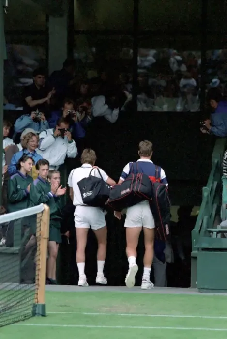 Framed Print : Wimbledon Tennis. Jimmy Connors defeated by Dan Goldie in the second round Framed Print : Wimbledon Tennis. Jimmy Connors defeated by Dan Goldie in the second round