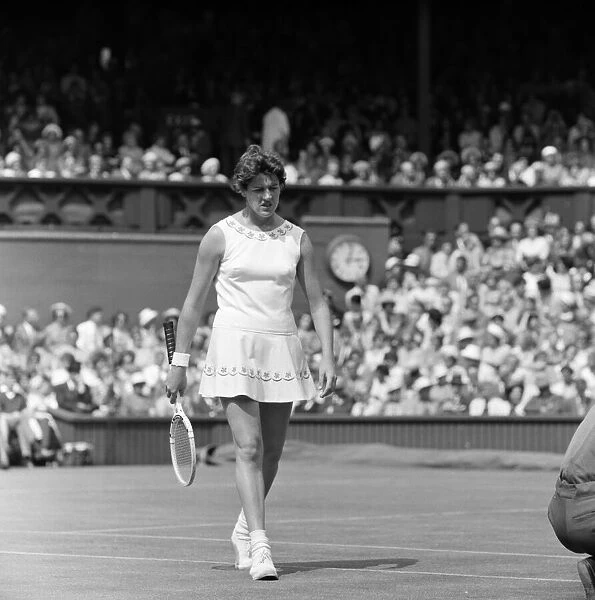 Wimbledon Tennis, Ladies day. Margaret Smith (pictured) playing against Billie Jean