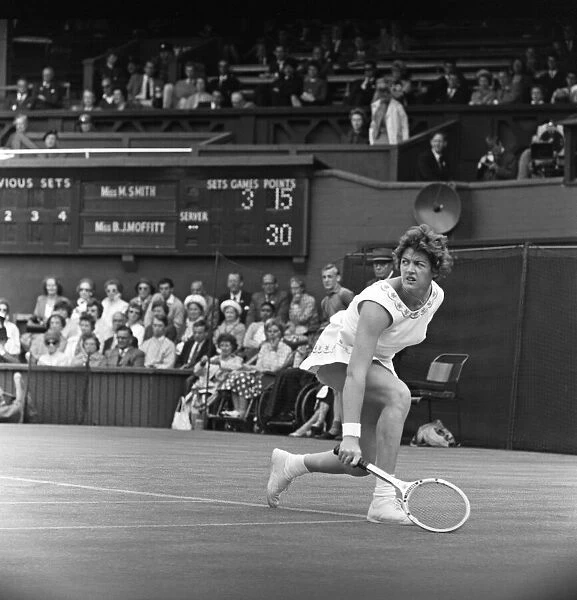 Wimbledon Tennis, Ladies day. Margaret Smith (pictured), in action