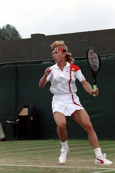 Wimbledon Tennis. Martina Navratilova. June 1988 88-3422-033