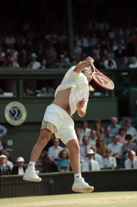 Framed Print : Wimbledon Tennis. Men s: Andre Agassi v. David Wheaton Framed Print : Wimbledon Tennis. Men s: Andre Agassi v. David Wheaton
