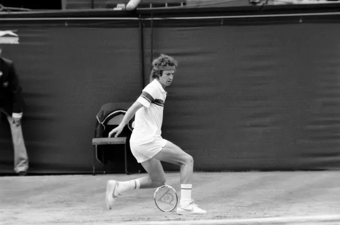 Framed Print : Wimbledon Tennis: Mens Finals 1981: John McEnroe v. Bjorn Borg