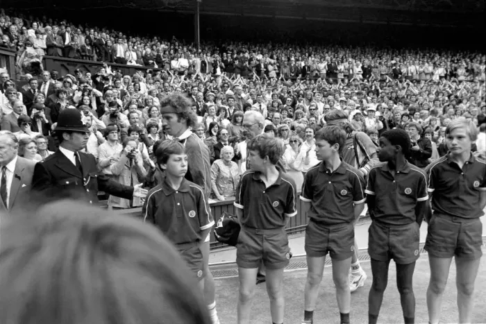 Framed Print : Wimbledon Tennis: Mens Finals 1981: John McEnroe v. Bjorn Borg