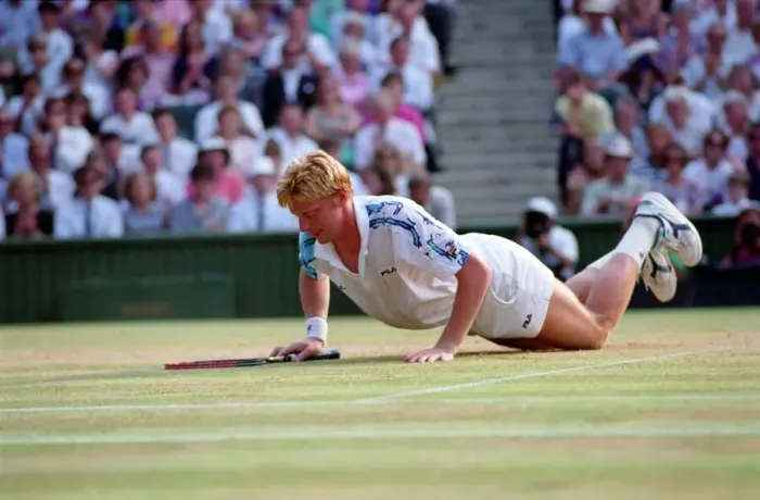 Framed Print : Wimbledon Tennis. Mens Semi. Boris Becker v. David Wheaton. July 1991 91-4275-200 Framed Print : Wimbledon Tennis. Mens Semi. Boris Becker v. David Wheaton. July 1991 91-4275-200