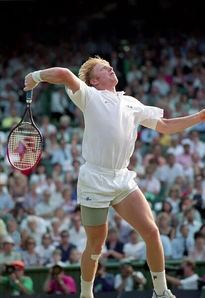 Wimbledon Tennis. Mens Semi. Boris Becker v. David Wheaton. July 1991 91-4275-195