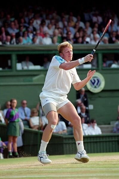 Wimbledon Tennis. Mens Semi. Boris Becker v. David Wheaton. July 1991 91-4275-185