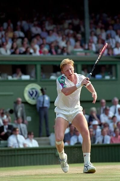 Wimbledon Tennis. Mens Semi. Boris Becker v. David Wheaton. July 1991 91-4275-183