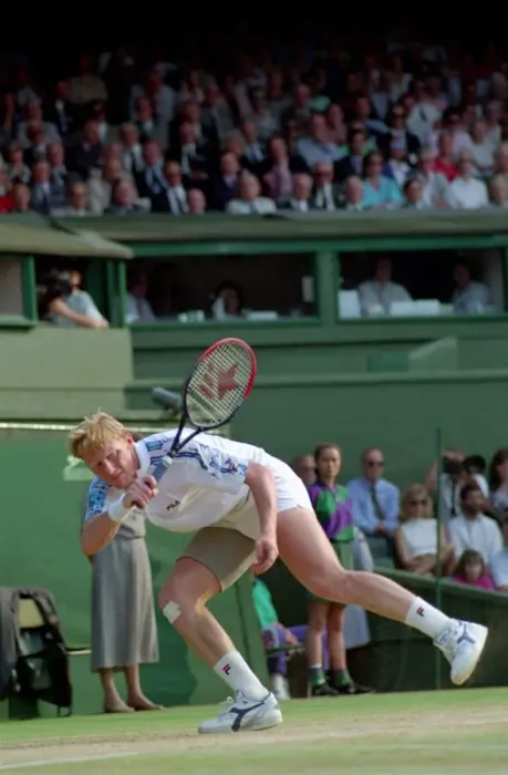 Framed Print : Wimbledon Tennis. Mens Semi. Boris Becker v. David Wheaton. July 1991 91-4275-197 Framed Print : Wimbledon Tennis. Mens Semi. Boris Becker v. David Wheaton. July 1991 91-4275-197