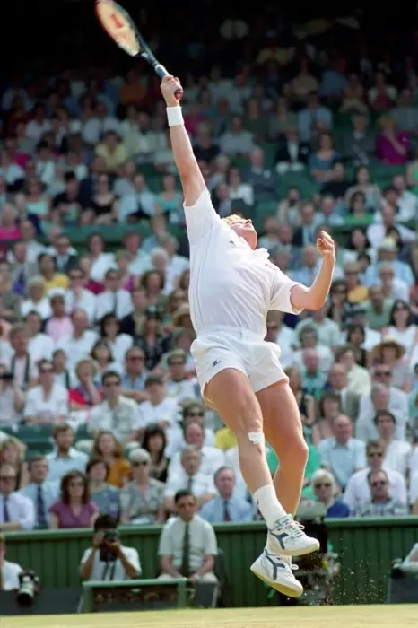 Framed Print : Wimbledon Tennis. Mens Semi. Boris Becker v. David Wheaton. July 1991 91-4275-172 Framed Print : Wimbledon Tennis. Mens Semi. Boris Becker v. David Wheaton. July 1991 91-4275-172