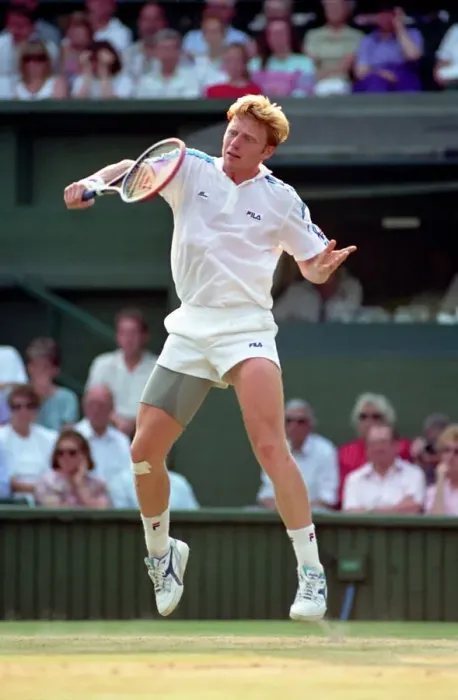 Framed Print : Wimbledon Tennis. Mens Semi Final. Boris Becker v. David Wheaton Framed Print : Wimbledon Tennis. Mens Semi Final. Boris Becker v. David Wheaton