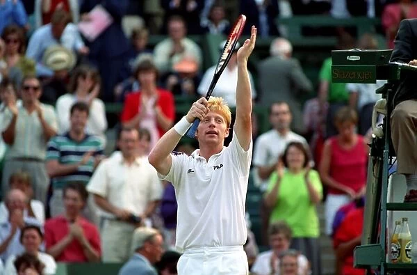 Wimbledon Tennis. Mens Semi Final. Boris Becker. July 1991 91-4275-002
