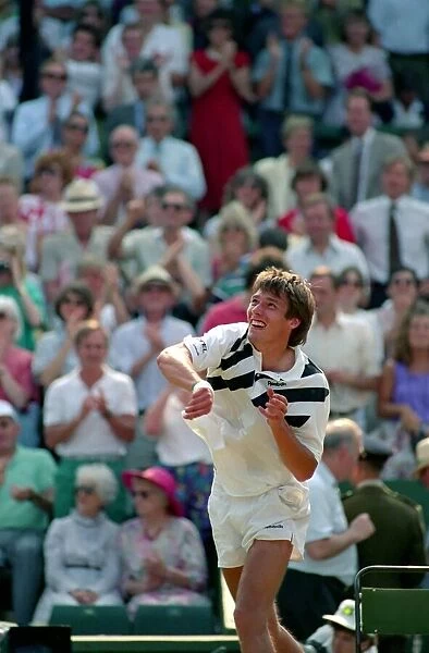 Wimbledon Tennis. Mens Semi. Stefan Edberg v. Michael Stich. July 1991 91-4275-229
