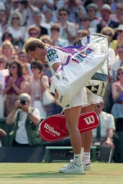 Wimbledon Tennis. Mens Semi. Stefan Edberg v. Michael Stich. July 1991 91-4275-223